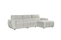 Silver Fabric Electric Recliner Corner Sofa Right Hand Sofa - Home Furniture Interiors