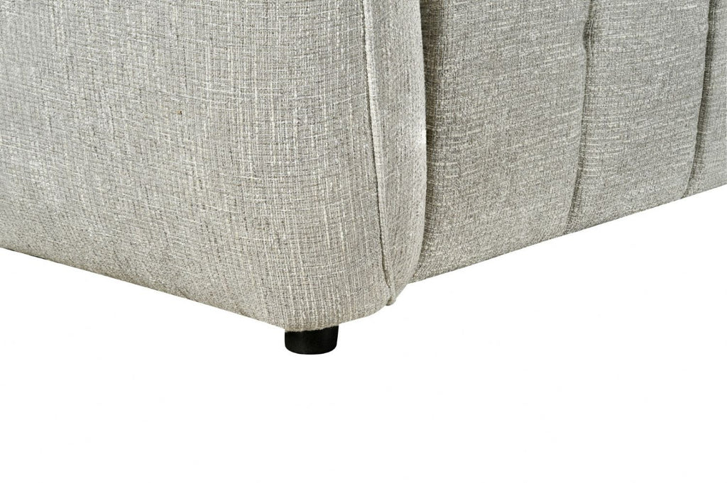 Silver Fabric Electric Recliner Corner Sofa Right Hand Sofa - Home Furniture Interiors