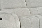 Silver Fabric Electric Recliner Corner Sofa Right Hand Sofa - Home Furniture Interiors