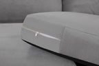 Grey Fabric Pillow Back Corner Sofa Left Hand Facing - Home Furniture Interiors