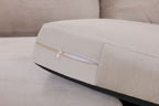 Mocha Chenille Fabric Right Hand Facing Corner Sofa - Home Furniture Interiors