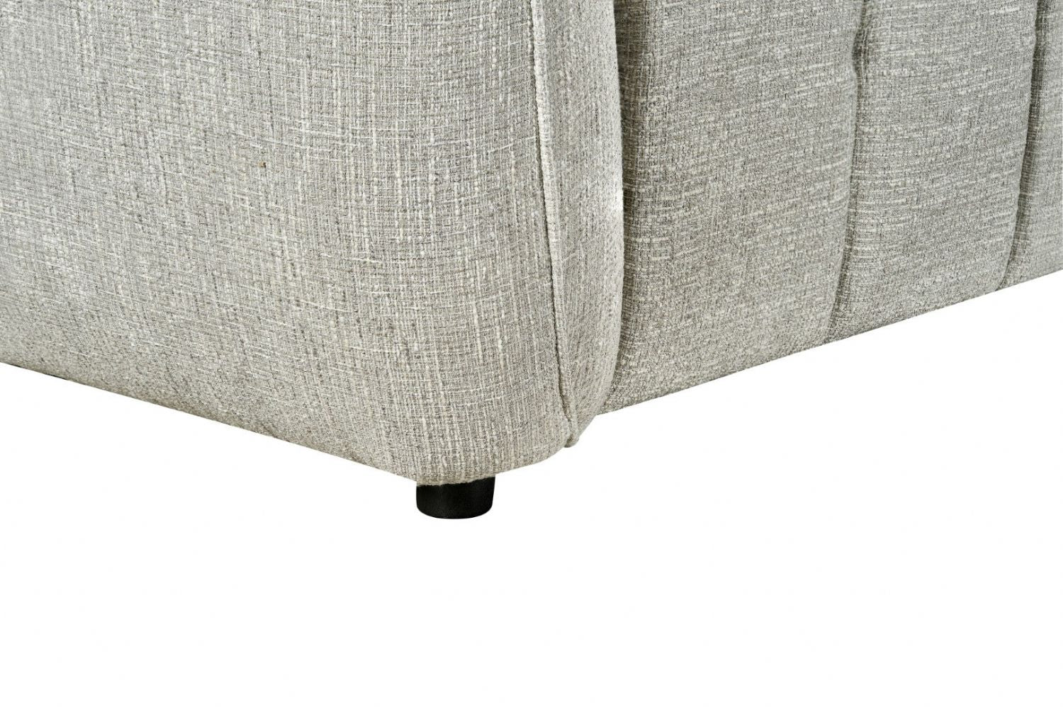 Silver Woven Fabric Left Hand Facing Electric Recliner Sofa - Home Furniture Interiors