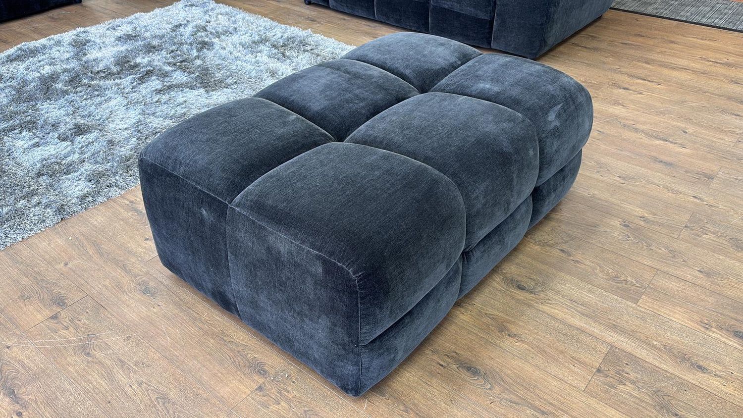 Jacob Sofa Black Footstool - Home Furniture Interiors