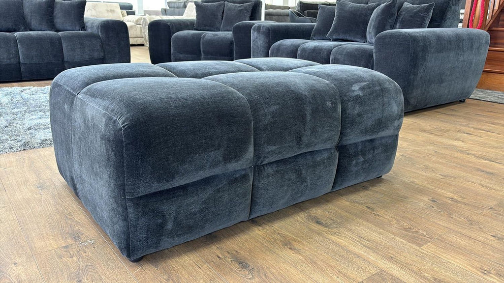 Jacob Sofa Black Footstool - Home Furniture Interiors