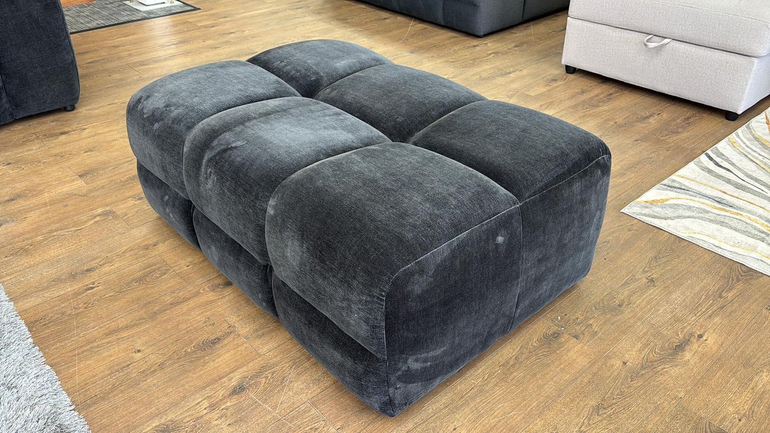 Jacob Sofa Black Footstool - Home Furniture Interiors