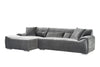 Charcoal Fabric Left Hand Facing Corner Sofa