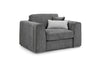 Grey Chenille Fabric Upholstered Armchair