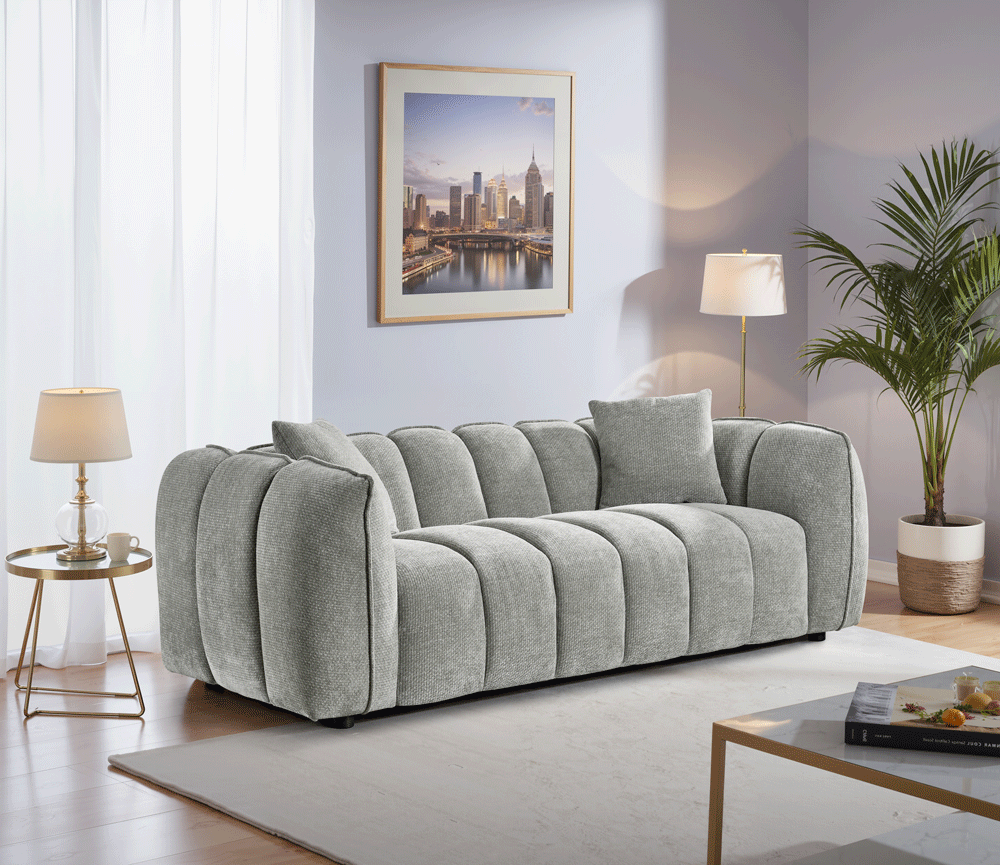 Venice Sofa Grey 3 Seater - Home Furniture Interiors