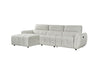 Turin Electric Recliner Sofa Silver Left Hand