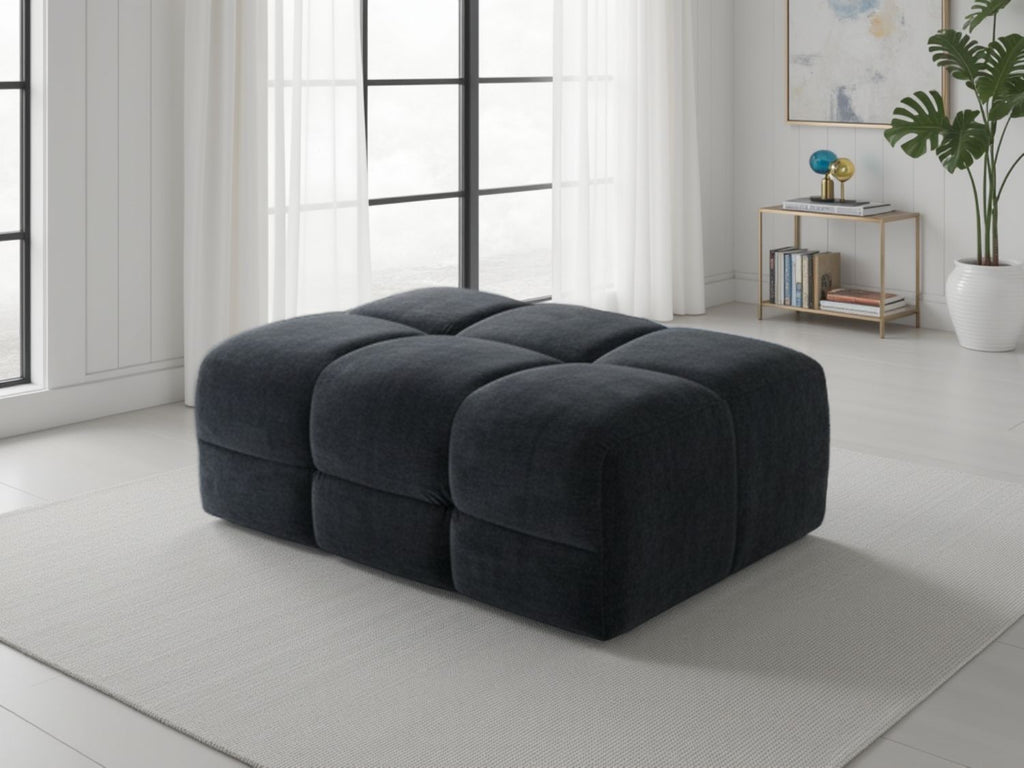 Jacob Sofa Black Footstool - Home Furniture Interiors