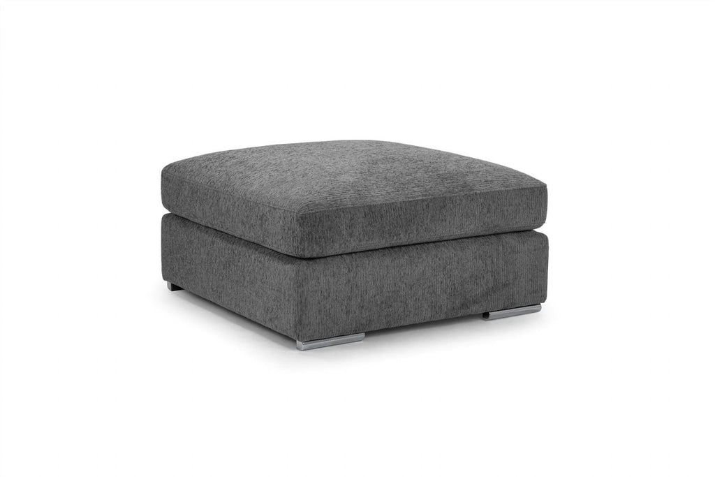 Naples Sofa Grey Footstool - Home Furniture Interiors
