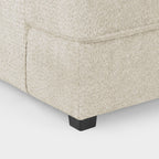Beige Boucle Fabric Upholstered U Shaped Corner Sofa - Home Furniture Interiors