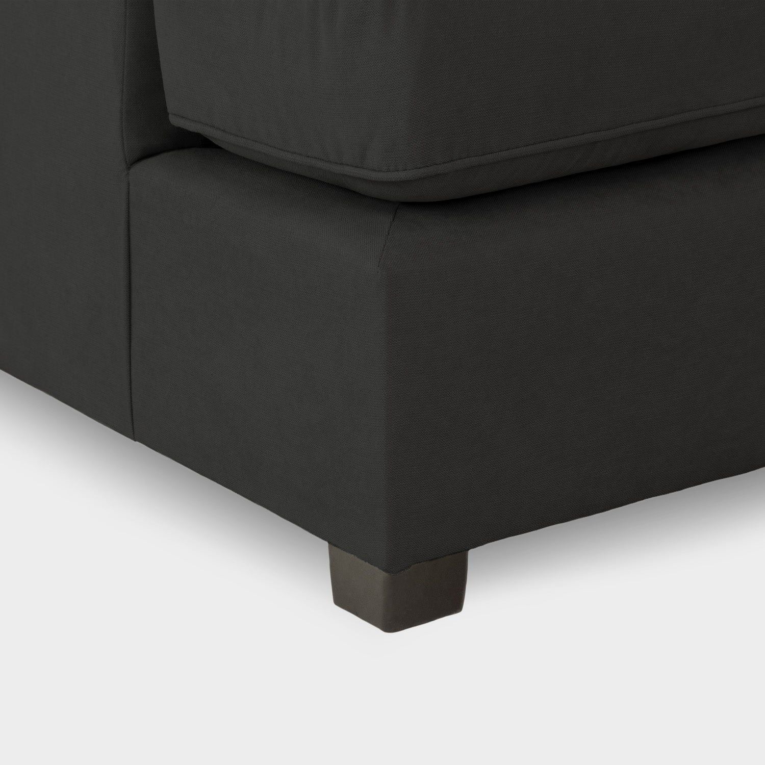 Black Fabric Upholstered U Shape Corner Sofa - Home Furniture Interiors