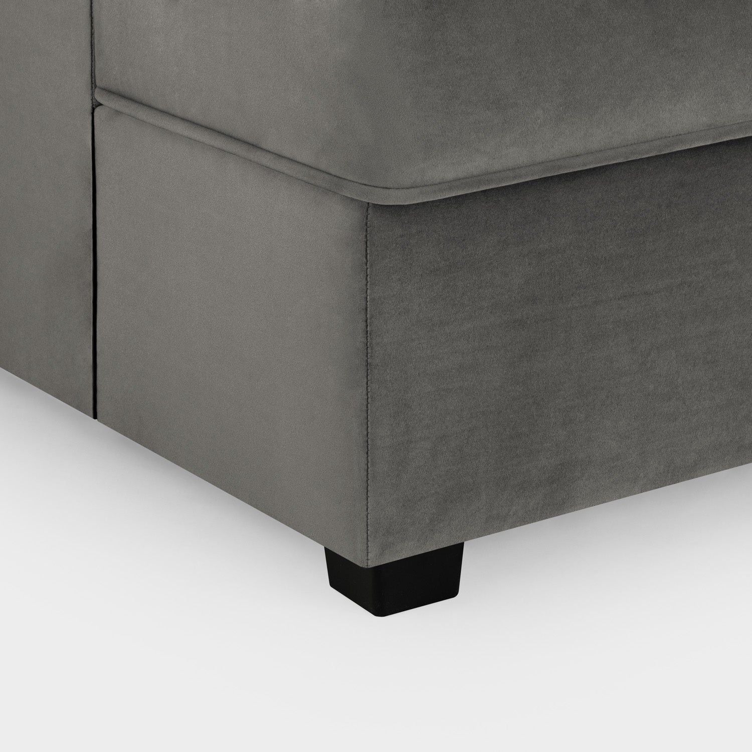 Grey Fabric U Shape Fullback Corner Sofa - Home Furniture Interiors