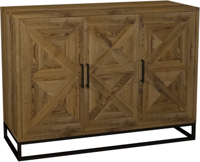 Indus Rustic Oak Narrow Sideboard
