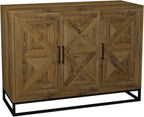 Indus Rustic Oak Narrow Sideboard