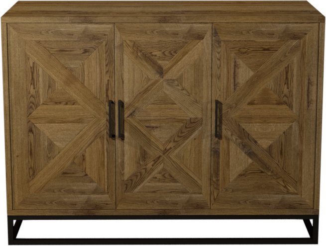 Indus Rustic Oak Narrow Sideboard - Home Furniture Interiors