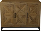 Indus Rustic Oak Narrow Sideboard - Home Furniture Interiors