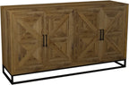 Indus Rustic Oak Wide Sideboard