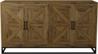 Indus Rustic Oak Wide Sideboard - Home Furniture Interiors