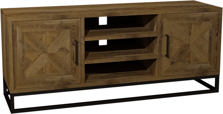 Indus Rustic Oak Media Unit