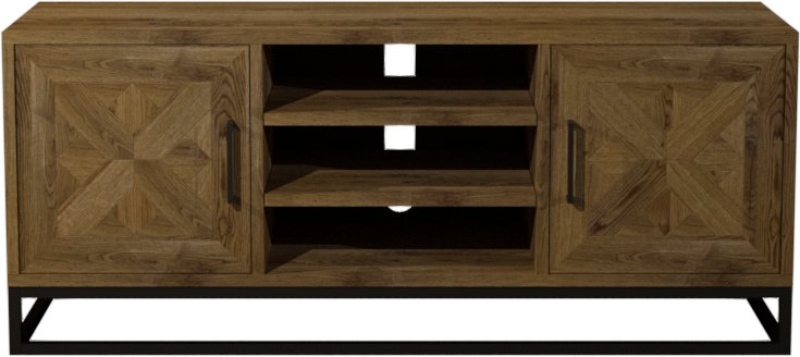 Indus Rustic Oak Media Unit - Home Furniture Interiors