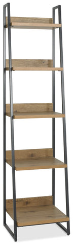 Rustic Oak Narrow Open Display Shelf Unit - Home Furniture Interiors