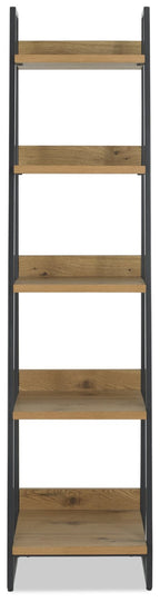 Rustic Oak Narrow Open Display Shelf Unit - Home Furniture Interiors