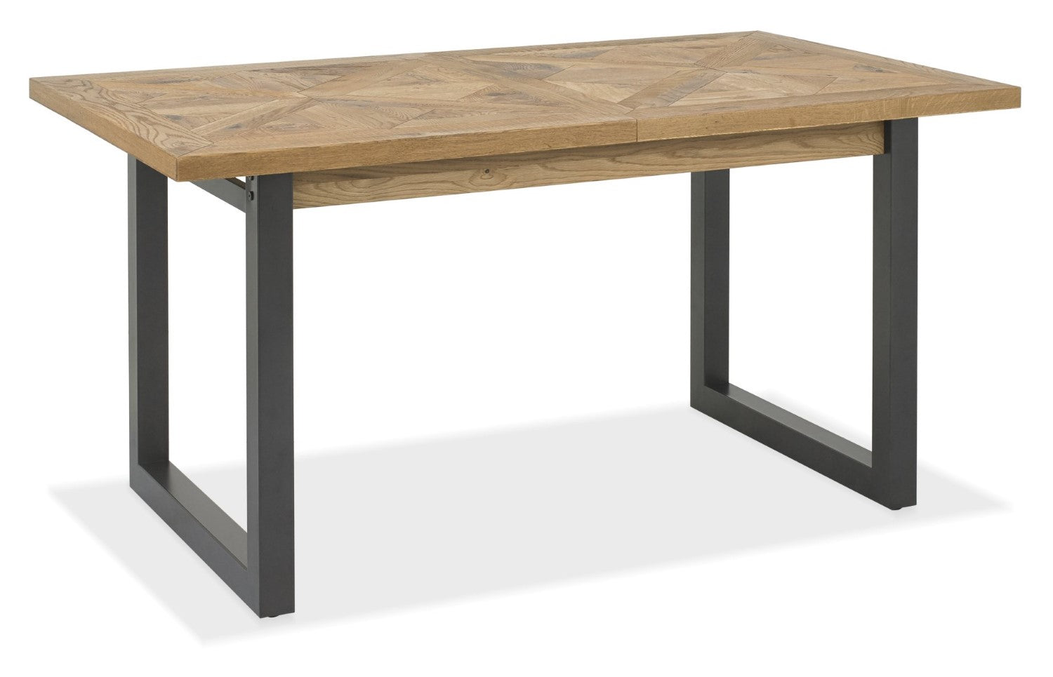 Rustic Oak Extending Dining Table Set 4 Dark Grey Chairs - Home Furniture Interiors
