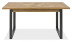 Rustic Oak Extending Dining Set 4 Yellow Velvet Chairs - Home Furniture Interiors