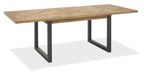 Rustic Oak Extending Dining Table 6 Dark Grey Fabric Chairs - Home Furniture Interiors
