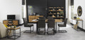 Rustic Oak Extending Dining Table Set 8 Grey Fabric Chairs