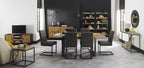 Rustic Oak Extending Dining Table Set 8 Grey Fabric Chairs
