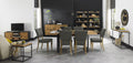 Rustic Oak Extending Dining Table Set 6 Dark Grey Chairs