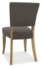 Rustic Oak Extending Dining Table Set 6 Dark Grey Chairs - Home Furniture Interiors