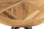Rustic Oak Dining Table 4 Yellow Velvet Chairs Dining Set - Home Furniture Interiors