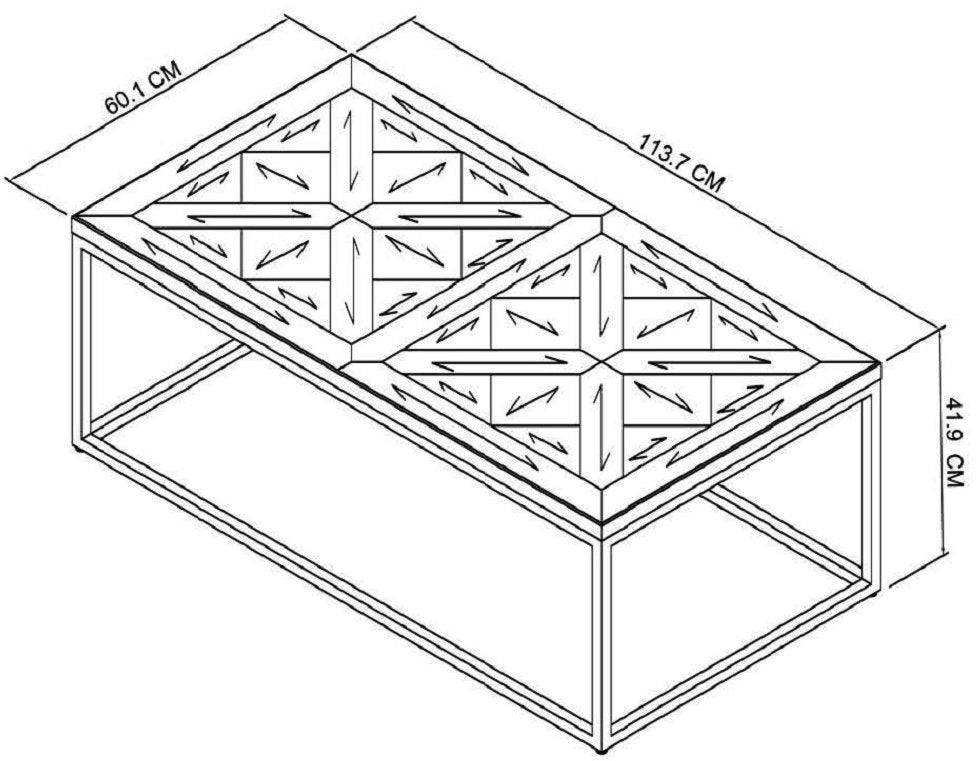 Fumed Dark Oak Parquet Top Coffee Table - Home Furniture Interiors