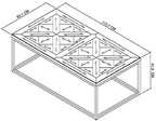 Fumed Dark Oak Parquet Top Coffee Table - Home Furniture Interiors