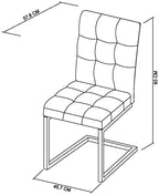 Black Fabric and Brass Metal Cantilever Dining Chair - Home Furniture Interiors