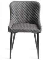 Light Oak Glass Dining Table Set 6 Dark Grey Leather Chairs - Home Furniture Interiors