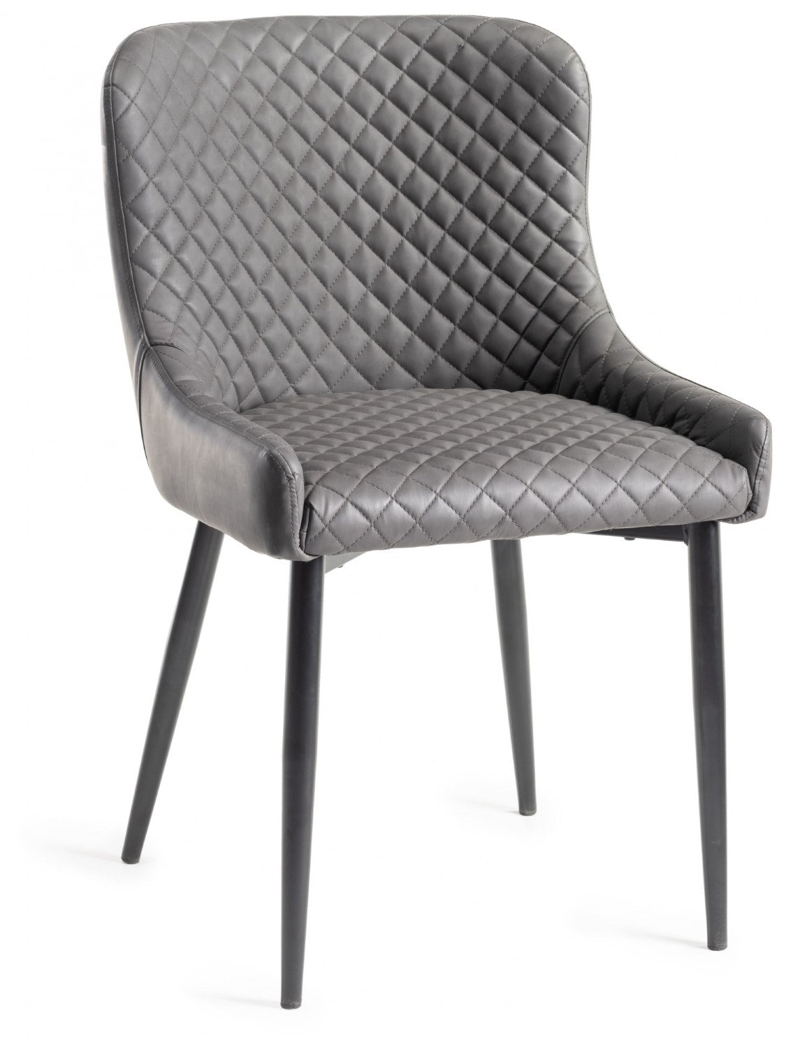 Glass Round Dining Table Set 4 Grey Leather Chairs - Home Furniture Interiors