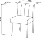 Oak Glass Top Round Dining Table Set 4 Grey Velvet Chairs - Home Furniture Interiors