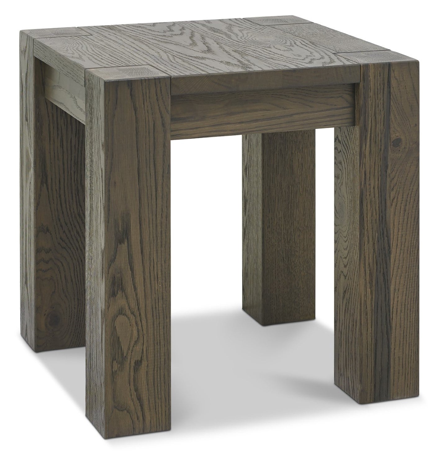 Dark Oak Wood 50cm Square Lamp Table - Home Furniture Interiors