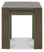 Dark Oak Wood 50cm Square Lamp Table - Home Furniture Interiors