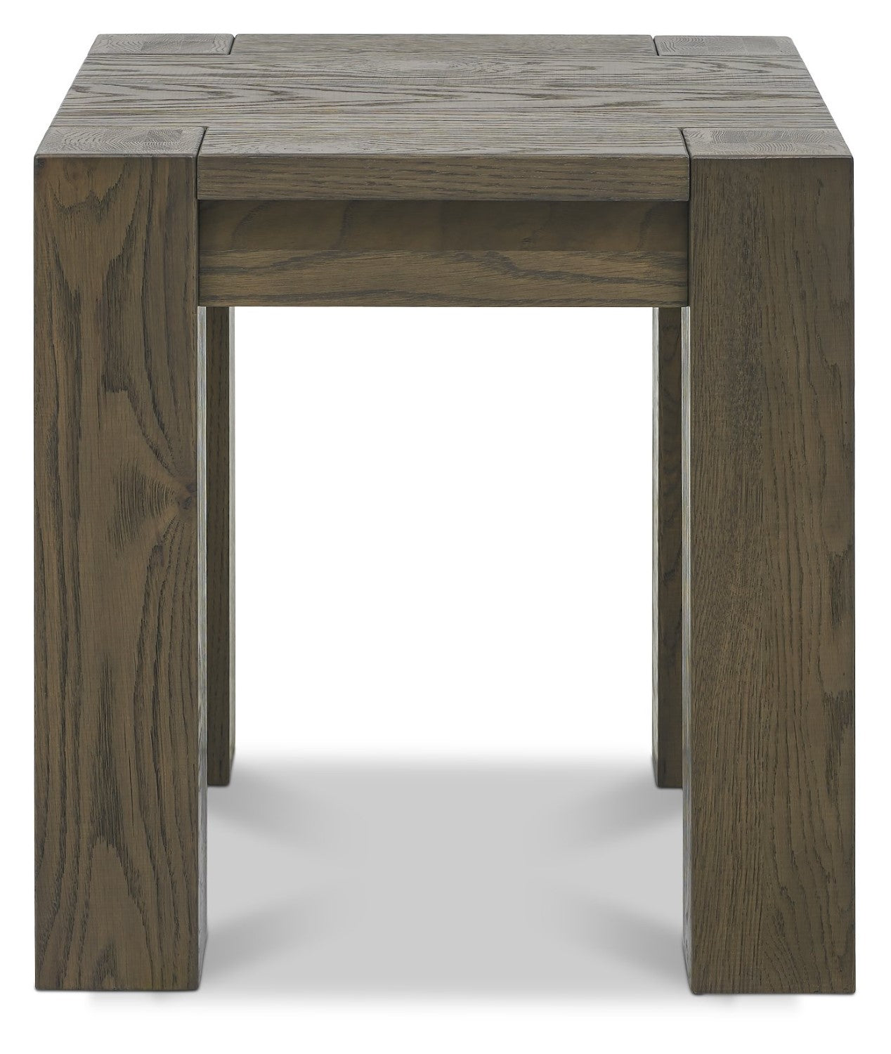 Dark Oak Wood 50cm Square Lamp Table - Home Furniture Interiors