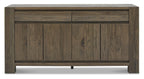 Dark Fumed Oak Large Wide 4 Door Sideboard - Home Furniture Interiors
