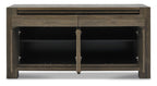 Dark Fumed Oak Large Wide 4 Door Sideboard - Home Furniture Interiors
