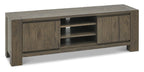 Large Wide Dark Oak TV Unit 2 Doors - Home Furniture Interiors