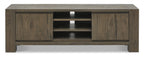 Large Wide Dark Oak TV Unit 2 Doors - Home Furniture Interiors
