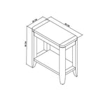Oak Side End Sofa Table with Open Bottom Shelf - Home Furniture Interiors